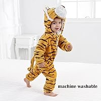 Vista 79 de Disfraz de bebé de Halloween para niños pequeños, rómper, mameluco para niños o niñas, ropa de animales, de 2 a 36 meses Dinosaurio rojo