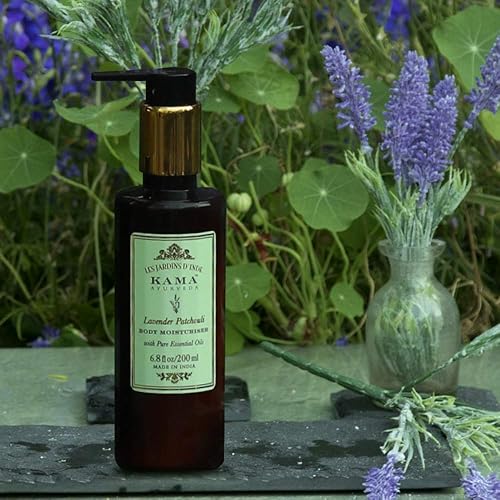 Miniatura 2 de Kama Ayurveda Hidratante corporal de pachulí de lavanda con aceites esenciales puros de lavanda y pachulí, 6.8 fl oz