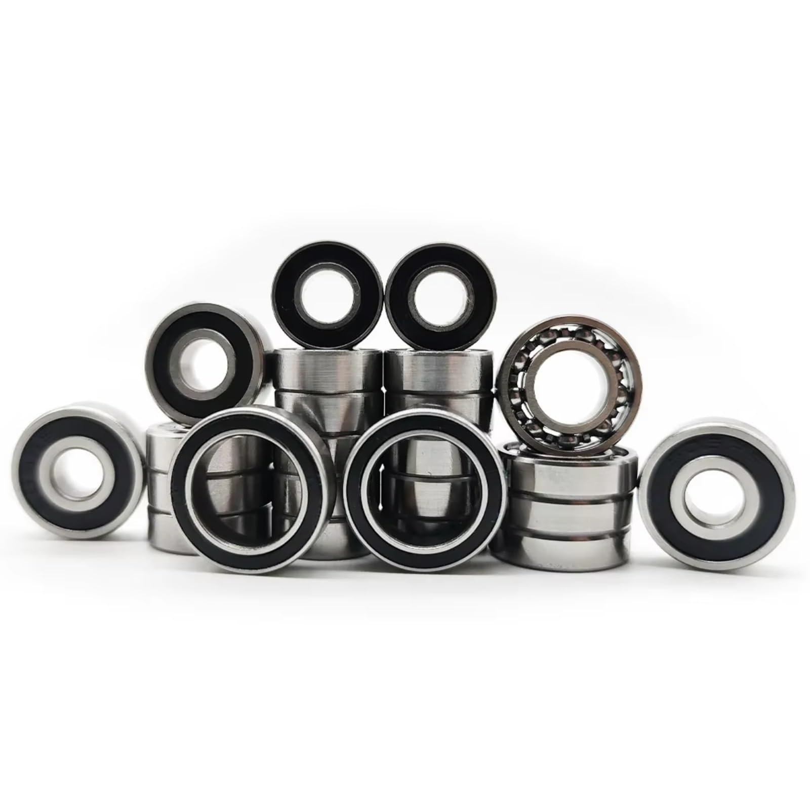 Für Axial Für SCX10 III 1/10 24 Teiliges Vorgefettetes Kugellager Set Vorder Hinterachse AR45 Portalachse Schwarz Gummigedichtet RC Car Teile RC Lagerteile