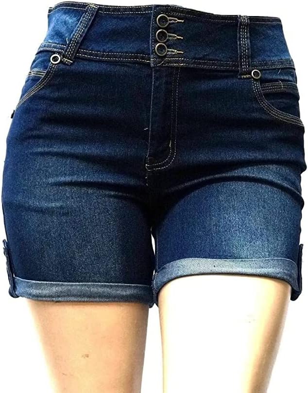 D&B PLUS SIZE WOMEN'S Stretch premium BLUE denim jeans shorts