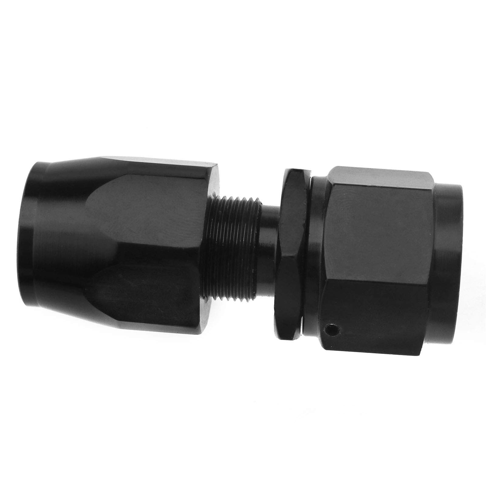 ENET 2 adaptadores de manguera de combustible AN10 de flujo rápido, sello giratorio, color negro