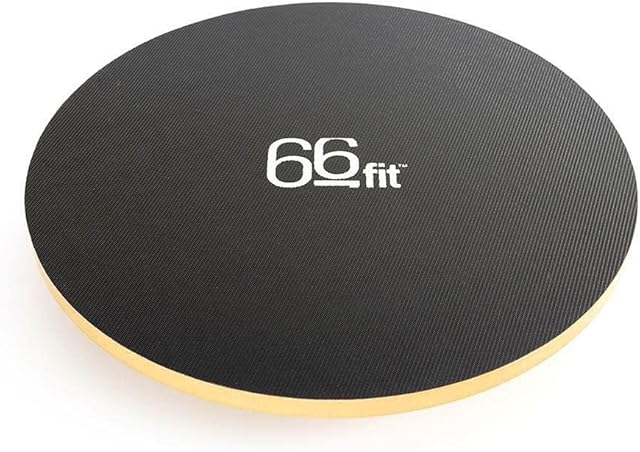 66fit Wooden Wobble Balance Board 40cm - Includes Balance Training Ebook - Training Rehabilitation Exercise Physiotherapy, Excellenrt Balancng Training Equipment for Men and Women