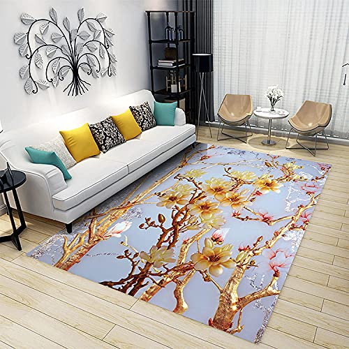 Bedroom Kids Rooms Decor Classic Ornaments Rugs Vista Tridimensional de Flores de Ciruelo de simulación 80x120CM (2'6''x4'0'')