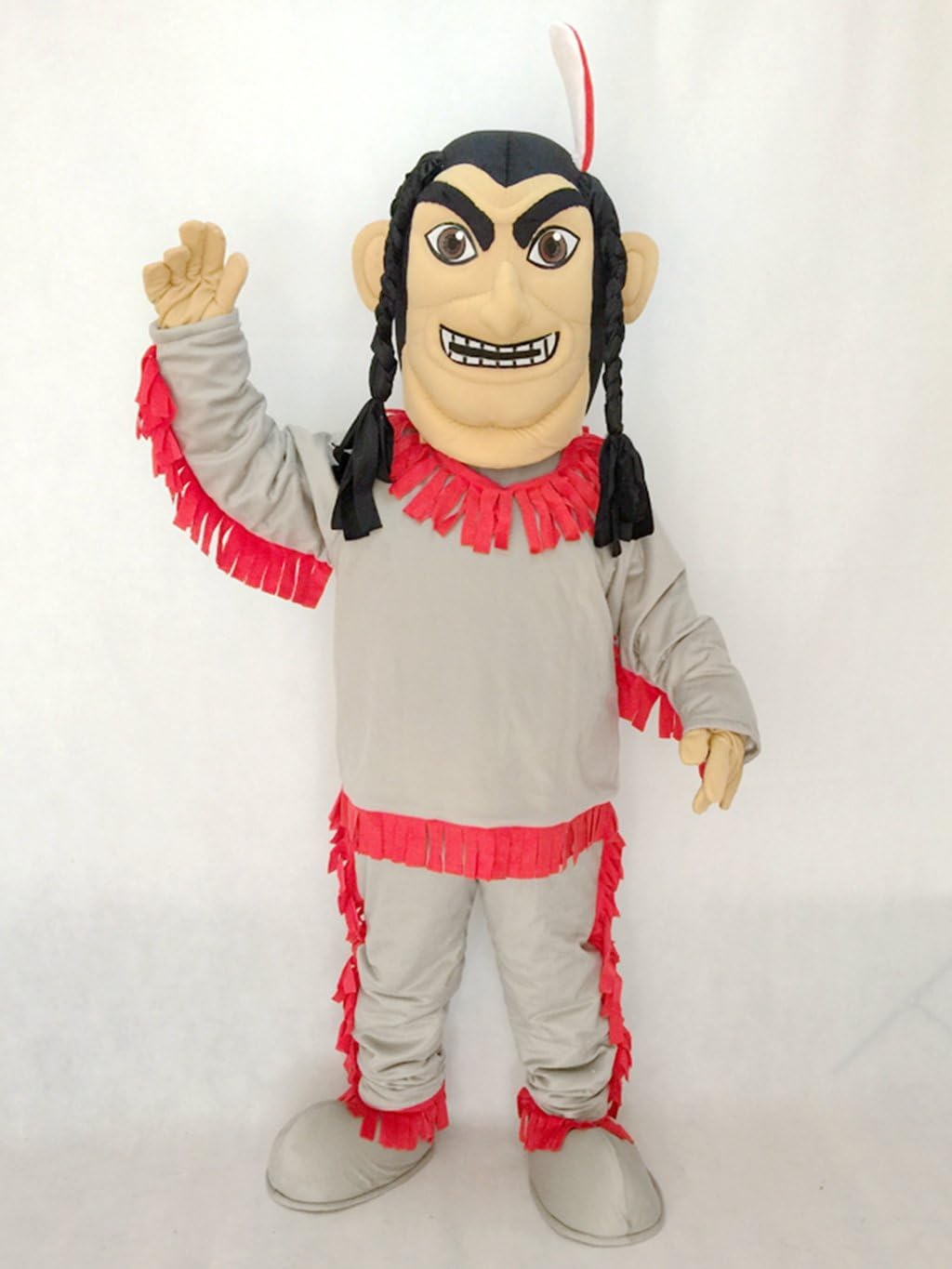Cute Native American Indian Mascot Costume in Red Bottom