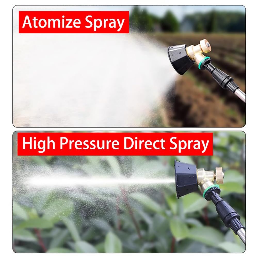 Hodaqe Water Spray Nozzle, Pressure Washer Nozzle, Heavy-Duty Brass With Windproof Cap, 2 Spray Modes Adjustable, Suitable For Agriculture, Garden, Grass Sprinkling, Car or Window Wash - 1pc - Image 4 thumbnail