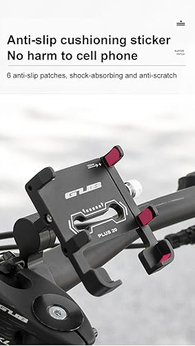 Miniatura 4 de GUB PLUS20 extendido garras bicicleta motocicleta teléfono titular una llave ajustar aluminio bicicleta manillar montaje impermeable teléfono
