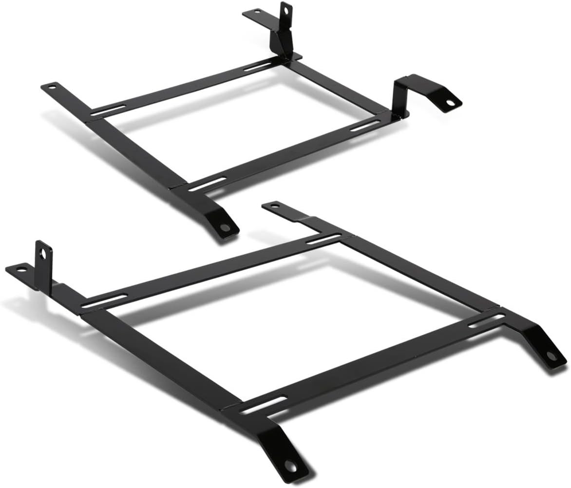 DNA Motoring SBK-LM-350Z Pair of Low Mount Tensile Steel Seat Brackets Compatible with 350Z 03-09, Black