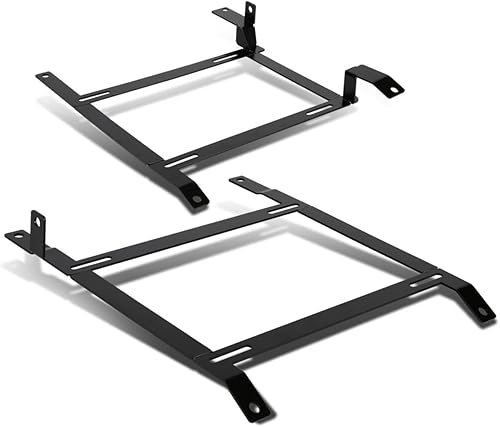 DNA Motoring SBK-LM-350Z - Par de soportes de asiento de acero extensible de montaje bajo compatibles con 350Z 03-09, color negro