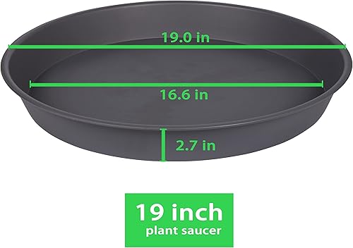 Miniatura 73 de Paquete de 6 platos para plantas, bandeja goteo agua, 4, 5, 6, 7, 8, 9, 10, 11, 12, 13, 15, 17, 19 pulgadas, resistentes, interior, exterior, base