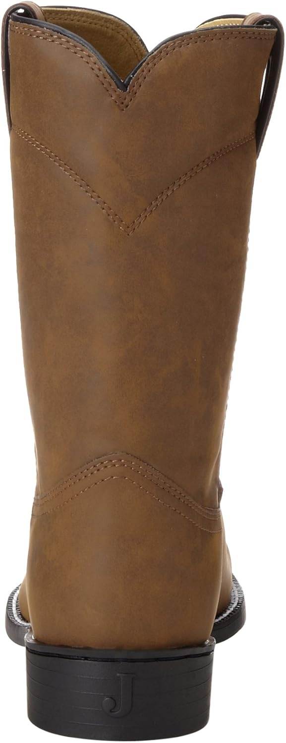 Vista 3 de Justin Boots Hombres Temple Redondo Toe Casual Botas Mid Calf - Negro