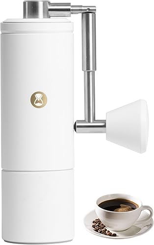 Vista 12 de Timemore C5 PRO - Molinillo de café manual, rebabas de acero inoxidable de 1.654 pulgadas, 48 ajustes ajustables, molinillo de café manual con mango