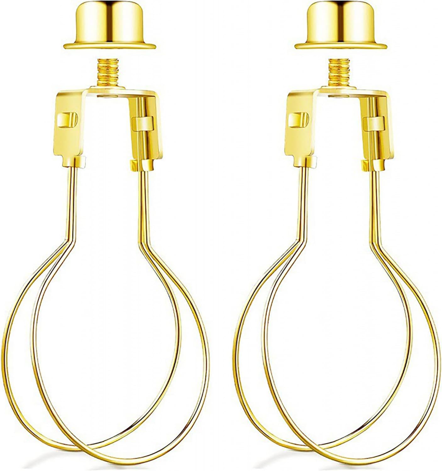 2PCS Lampshade Clamp Bulb Holder Bronze Lamps Bulb Clamps Lighting Accessories DIY Art Lamps Iron Shade For Floor Lamps Vertical Lamps Table Lamps Lampshade Holder for Clamped Bulbs