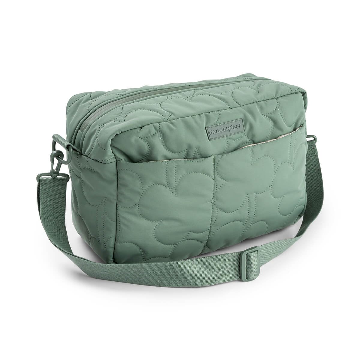 Done by Deer Borsa fasciatoio per passeggino, borsa per pannolini, impermeabile, con fasciatoio, tracolla e gancio per passeggino, in poliestere riciclato, 35 × 15 × 23 cm, 12 l