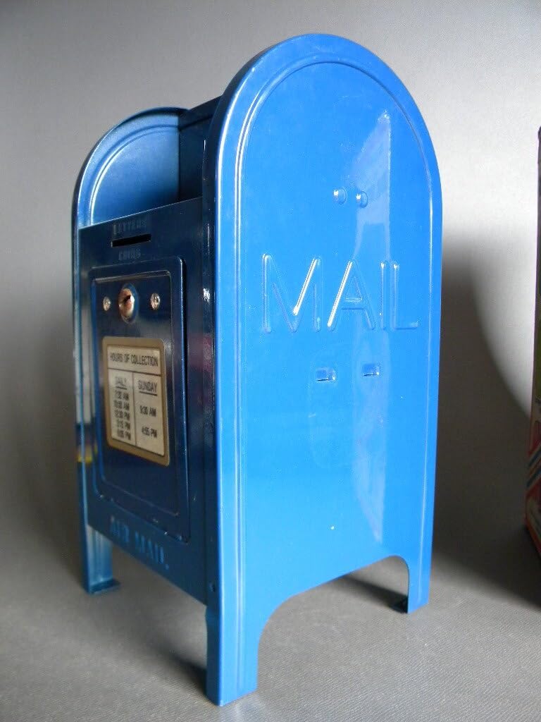 アンティーク ショップ 鍵付きブリキ製ポスト 金属製鉄製アンティーク