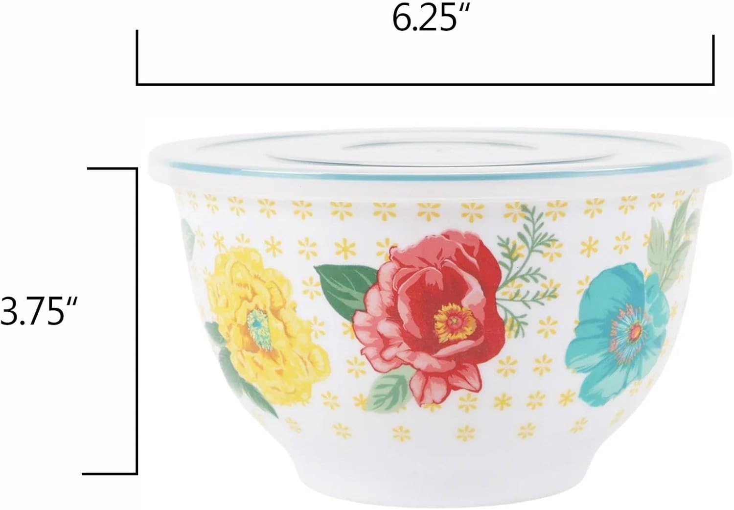 10-Piece Melamine Mixing Bowl Set with Lids, Nested Kitchen Prep Bowls