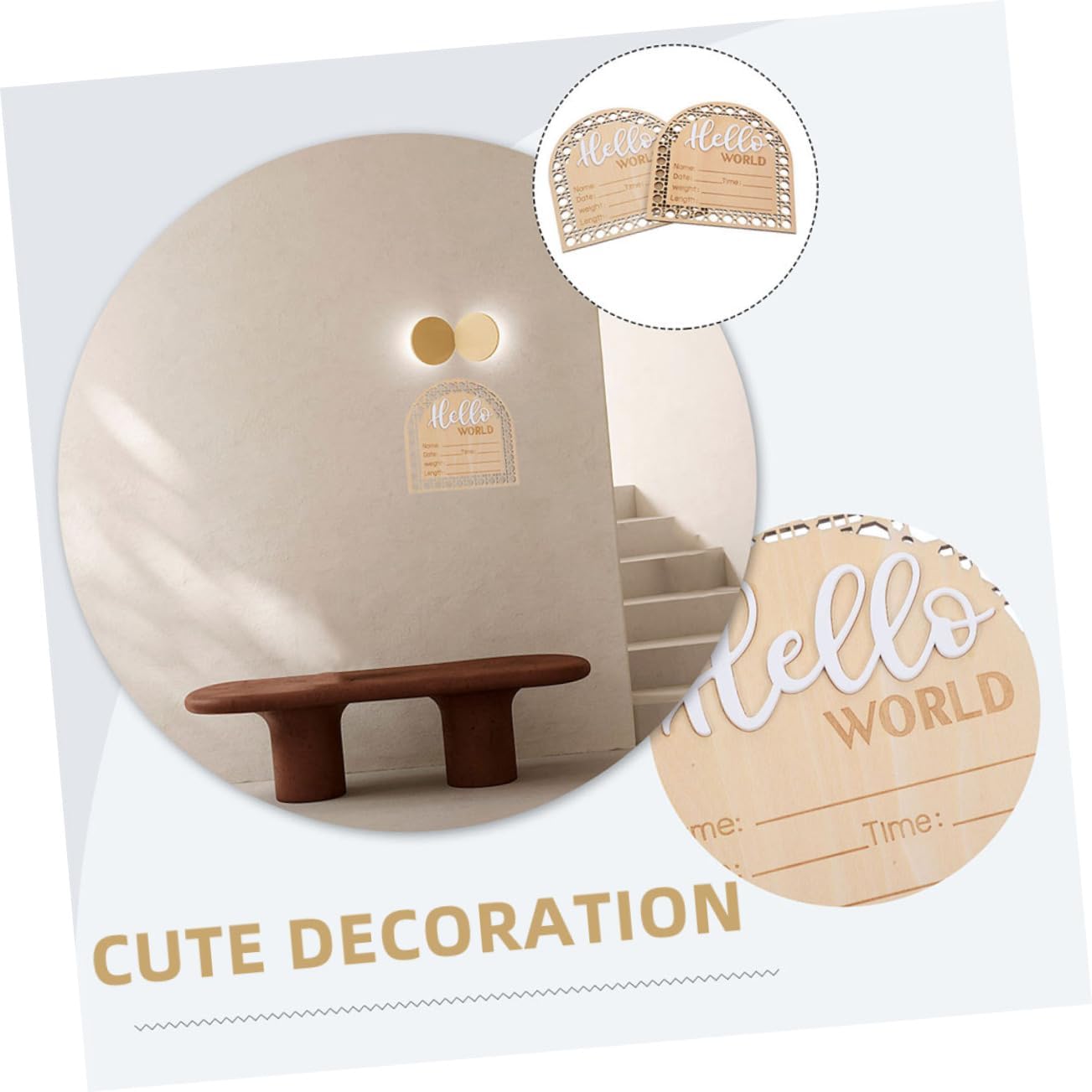 SHOWERORO 4pcs Newborn Welcome Sign Birth Announcement Sign Cards for Months Cards Names