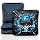 DIAMOND CORNHOLE | Competition Cornhole Bags | Tournament Style | Regulation Size | All-Weather | Set of 4 | Flawless Series (Diamond Skull)