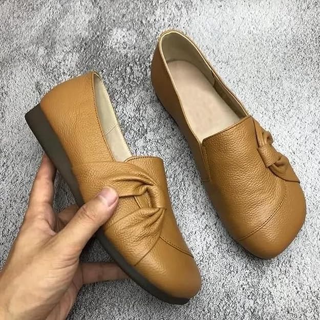 Women's Leather Non-Slip Shoes, Orthopedic Loafers for Women, Womens Flats Leather Shoes, Casual Slip-On Shoe3