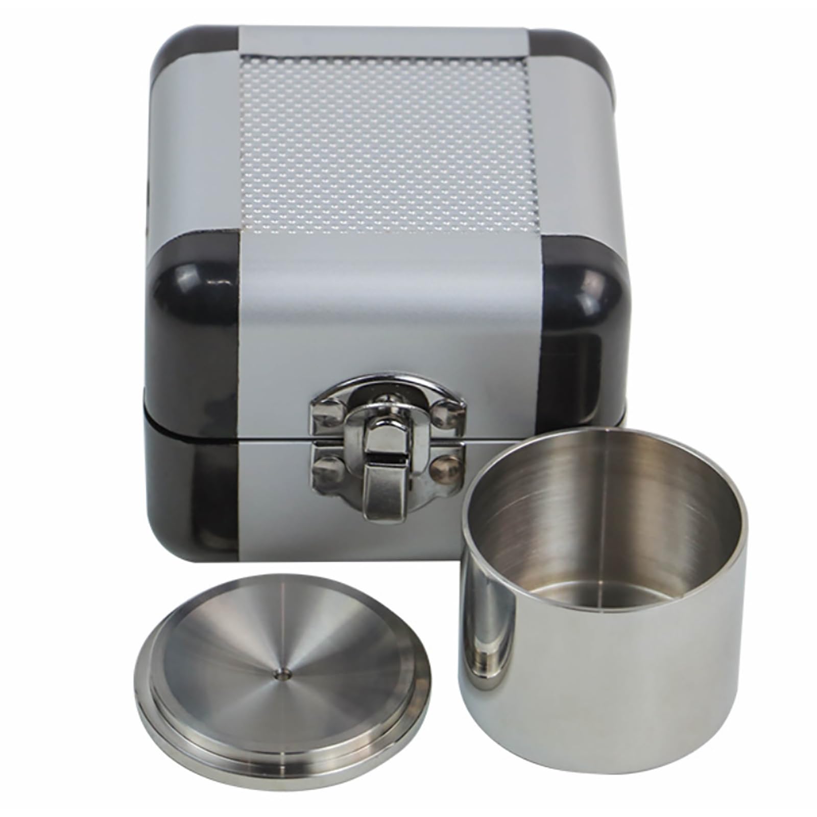 Picnómetro De Densidad De 37mm/50mm/100ml, Picnómetro De Pintura De Acero Inoxidable con Caja De Almacenamiento, Error De Medición 1mg, Diseño De Apertura Grande, para Materiales Auxiliares