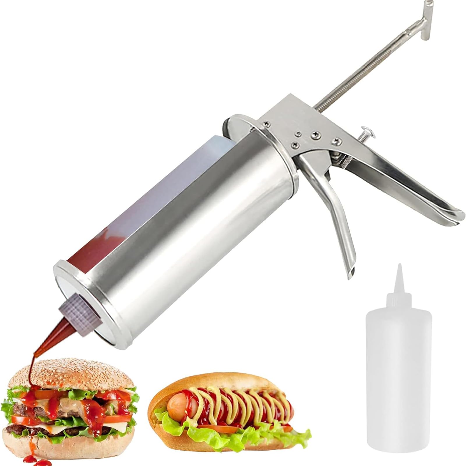 Distributeur de sauce quantitative pour hamburger de 650 ml en acier inoxydable