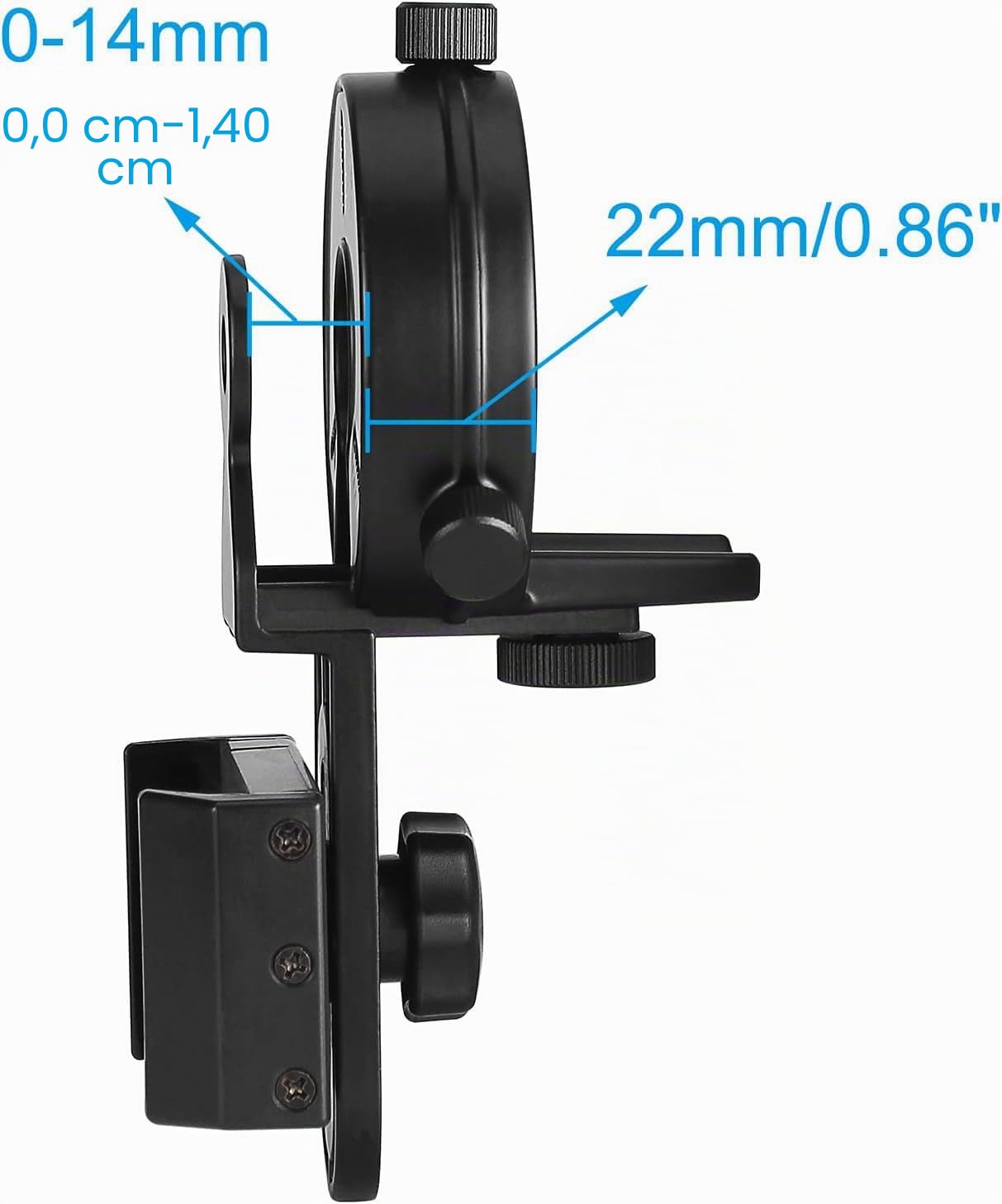 Celticbird Nuevo Adaptador de Smartphone Scope- Soporte de teléfono Que Funciona con telescopios terrestres& Binoculares& Monoculares& Telescopio& Microscopio