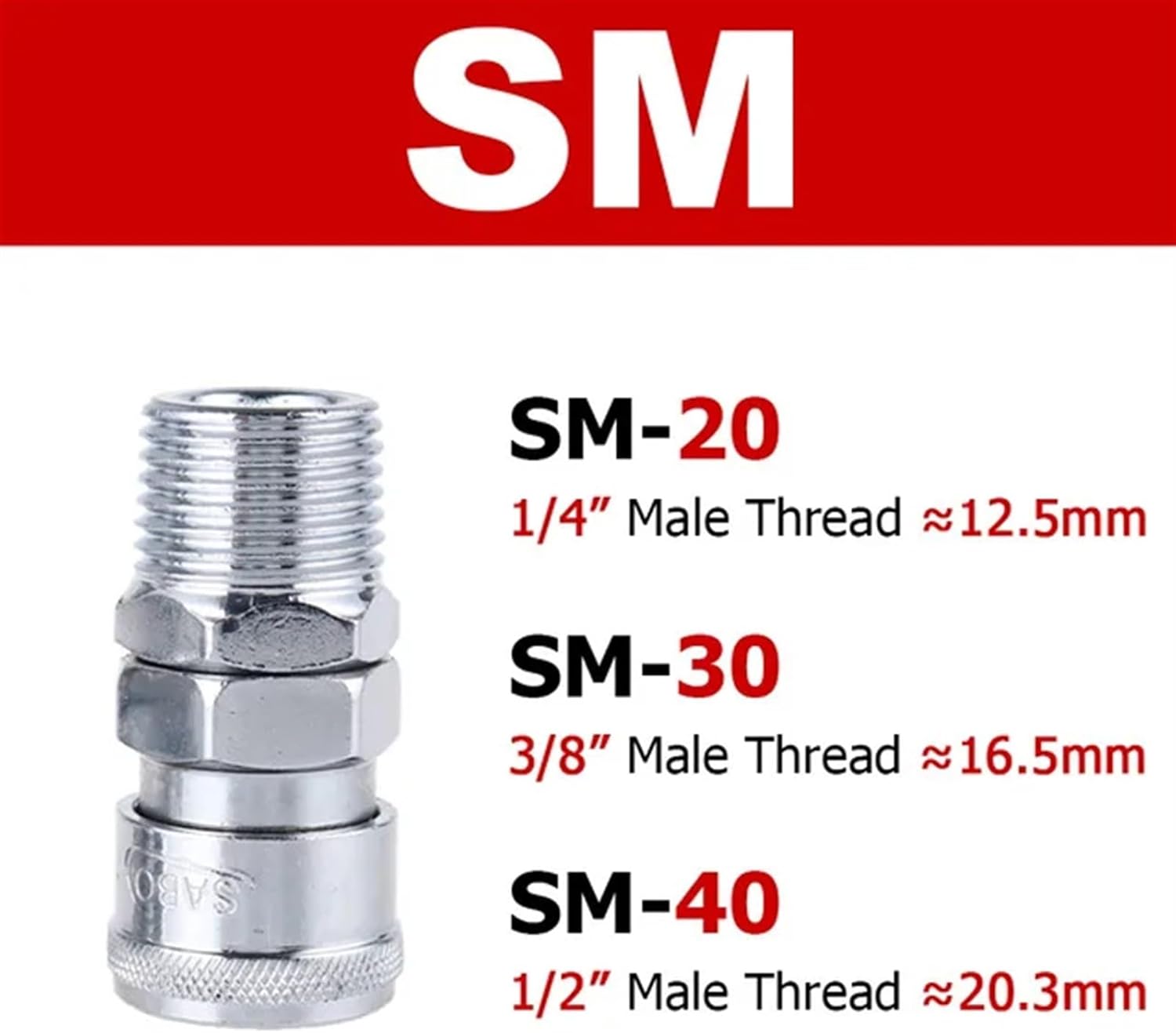 1pcs Pneumatic Fitting Quick Coupler Connector Coupling Air Compressor Accessories SP20 PP20 PM20 SH20 PH20 SF SM20 PF30 20 40(SM,20)