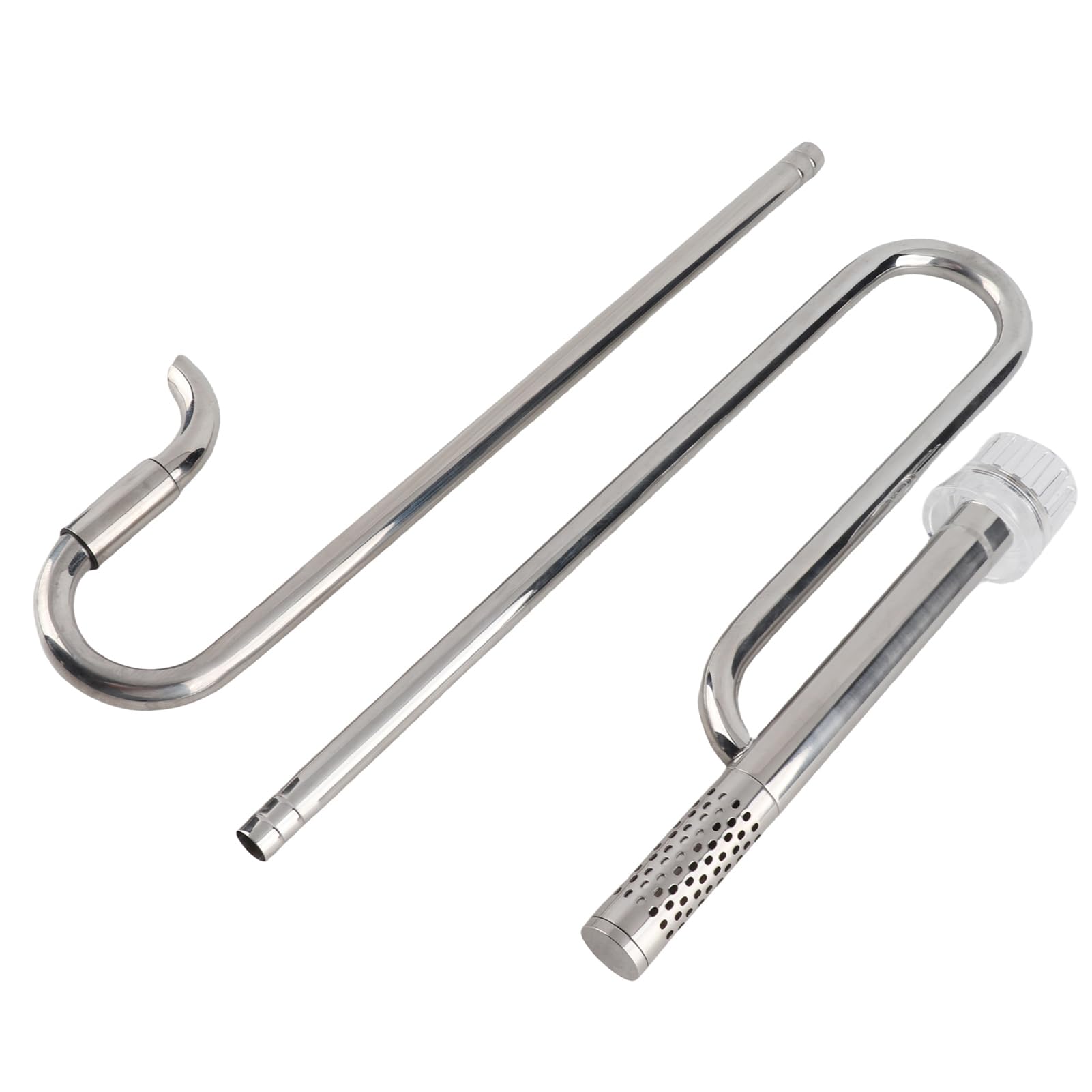 Edelstahl-Zulauf- und Ablaufrohrset, verstellbar für Aquarium Lily Pipe Oberflächenskimmer