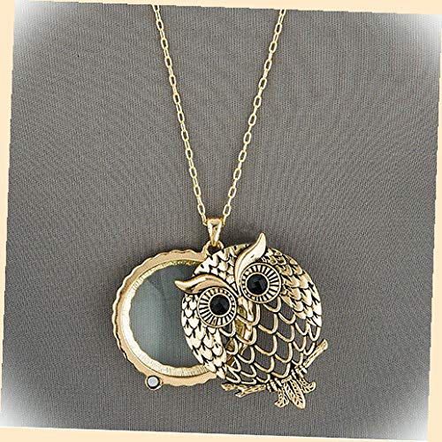 Magnifying Glass Pendant Necklace Set 