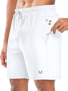 NORTHYARDMen's 7" Gym Shorts Knit Athletic Tennis Shorts for Men with Zipper Pockets for Workout Athletic Training
