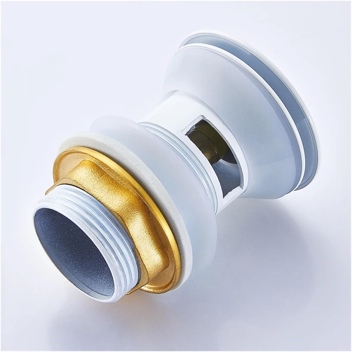 sustitución de Tapones de Fregadero Pop up, Tapón de Drenaje emergente for Lavabo de Lujo Blanco, Accesorio for baño, Cocina, bañera, tapón de Lavabo de latón