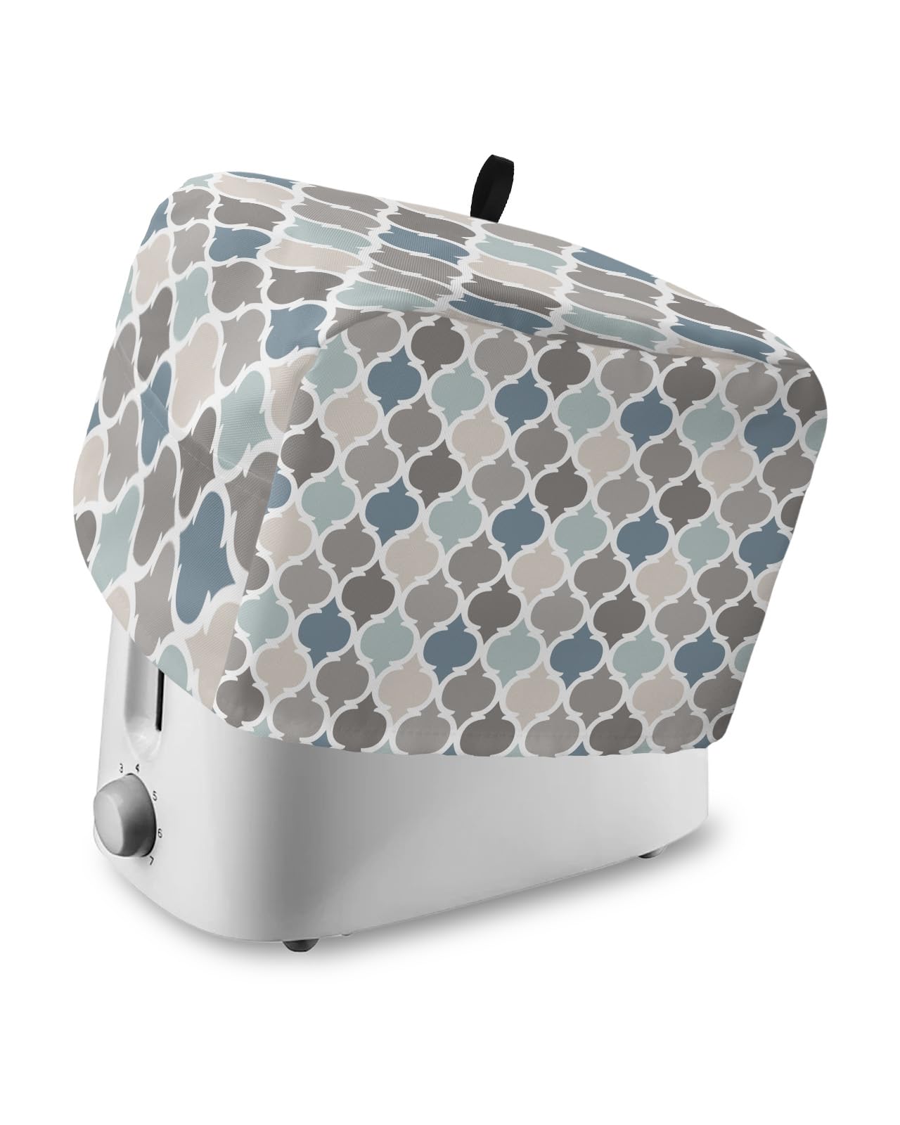 Toaster Cover 2 Slice Moroccan Lattice Bread Toaster Oven Cover with Pockets Geometric Classic Quatrefoil Trellis Bakeware Protector Small Kitchen Appliance Dust Covers Fingerprint Protection