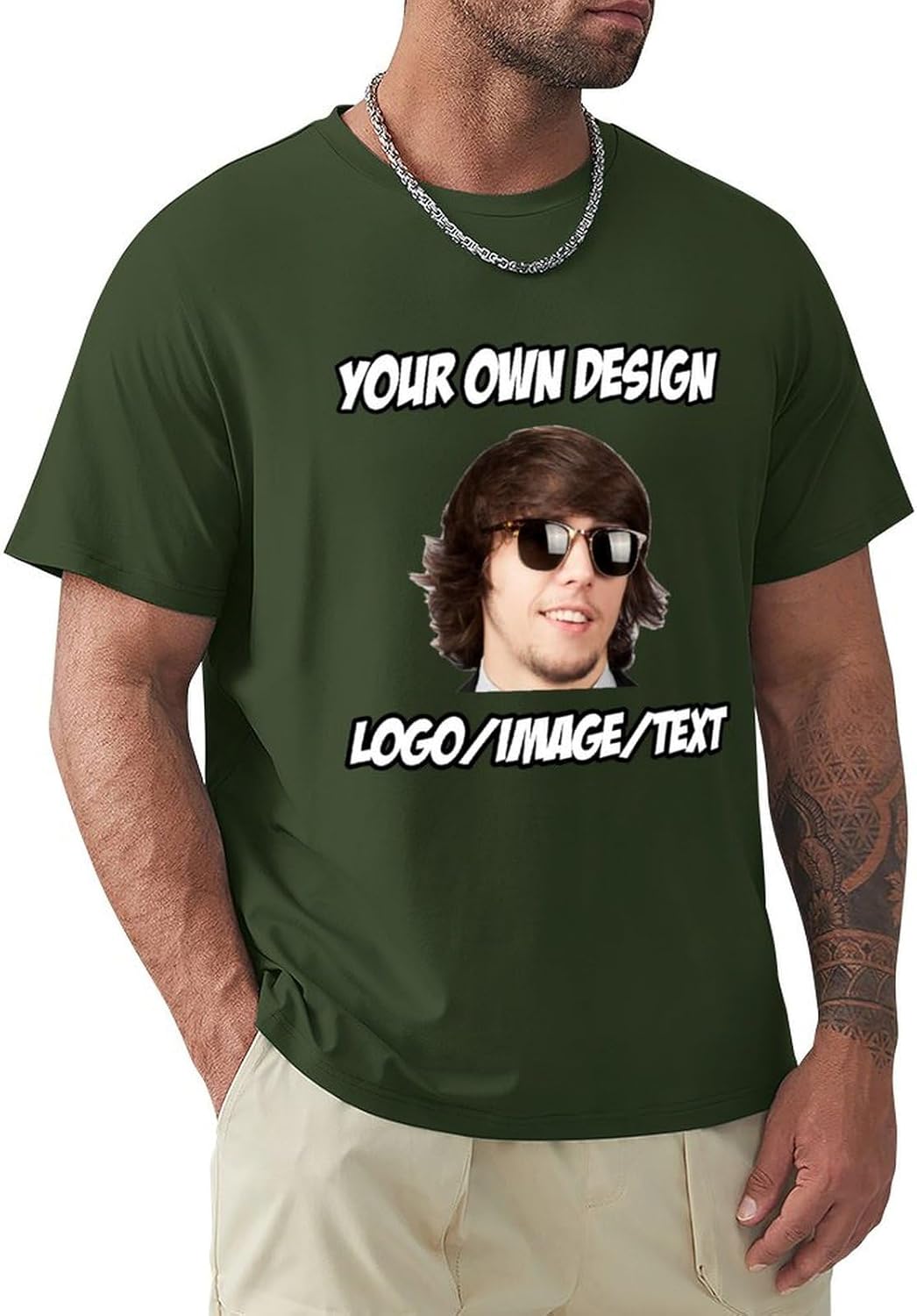 Custom T Shirts Design Your Own Customized T Shirts for Men/Women Add Logo Personalized Shirt Printed Picture Front/Back