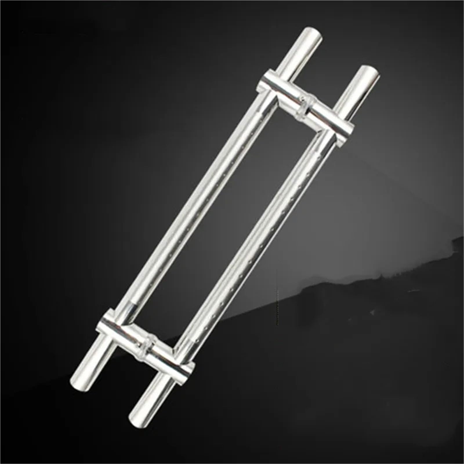 Poignée de porte en verre acier inoxydable XYLS-003 entraxe réglable L450mm