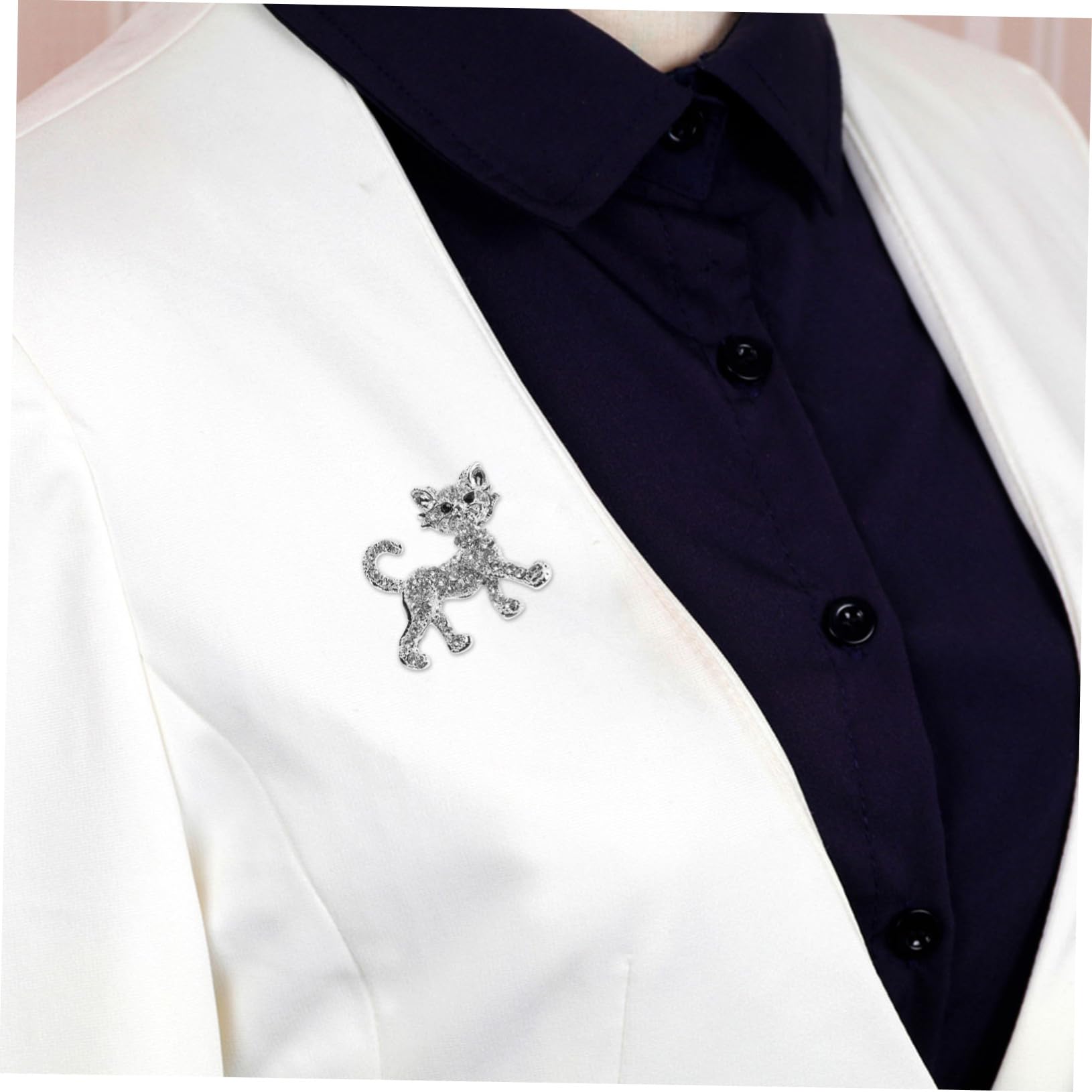Broches con Forma de Gatito, Ropa de Princesa, Abrigo, Gato de Regazo, Diamantes de imitación, Recuerdo de Boda para Mujer, aleación de Plata