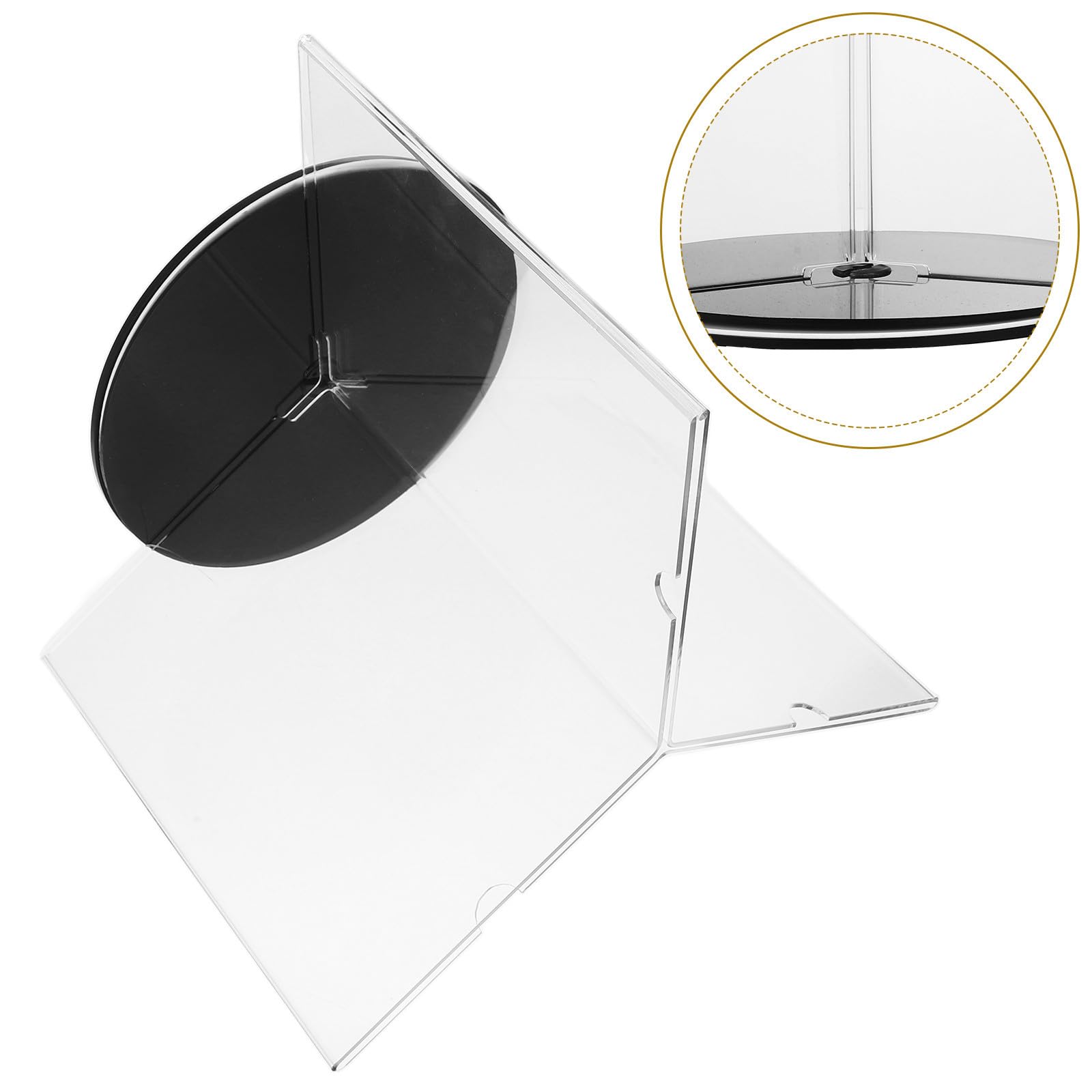 Healeved Portamenús Acrílico A5 con Soporte de Base para Escritorio, Expositor de Menú Giratorio de Seis Caras, Estable y Elegante para Restaurantes