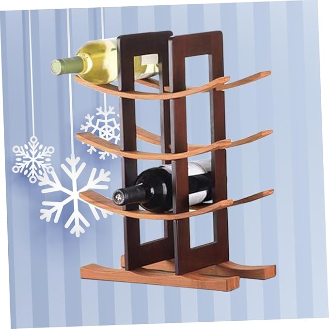 Soporte para Botellas de Vino PRETYZOOM, Madera Elegante, para Mesa miniatura 7