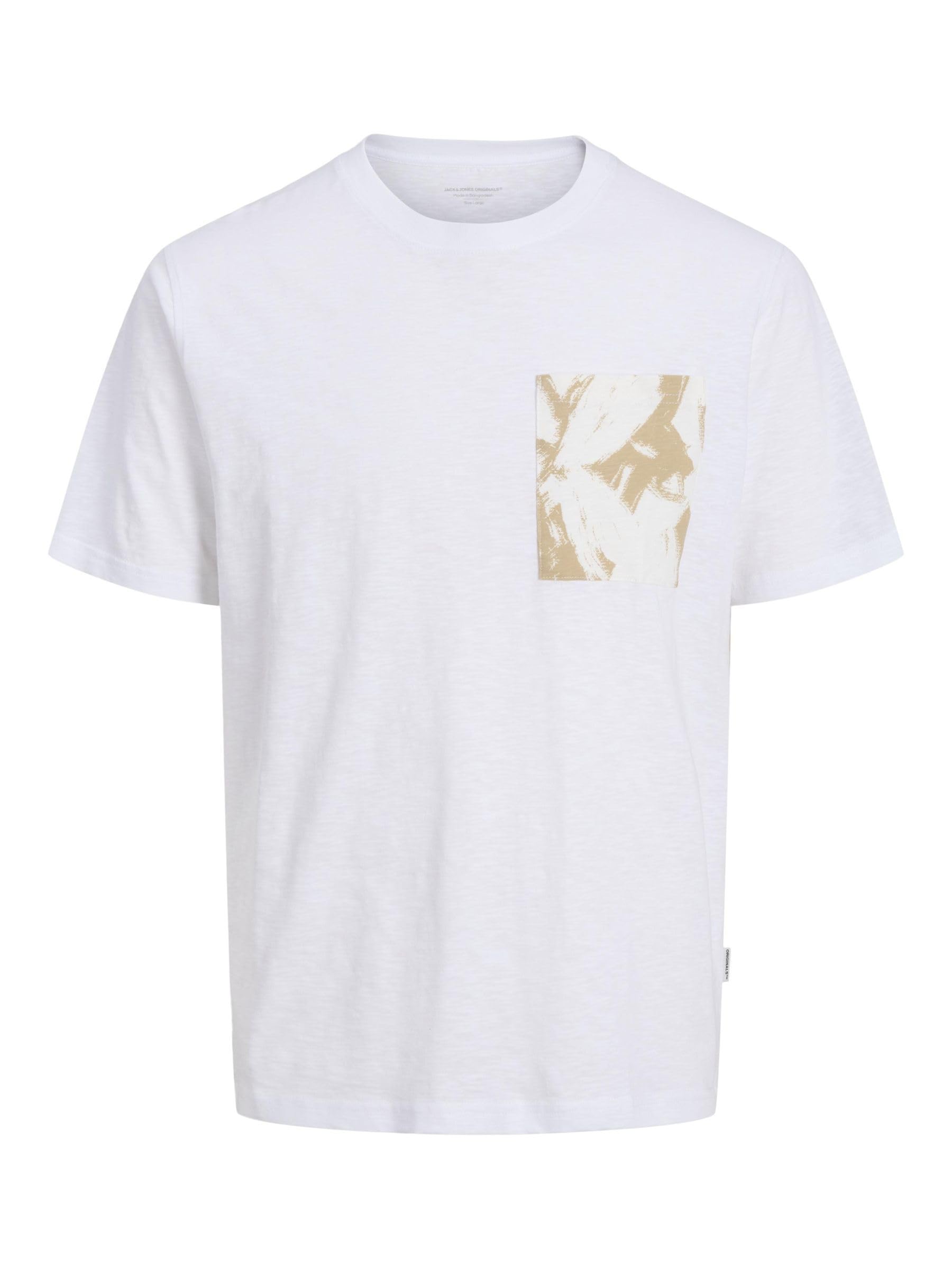 JACK & JONES Male T-Shirt Printed T-Shirt Bright White
