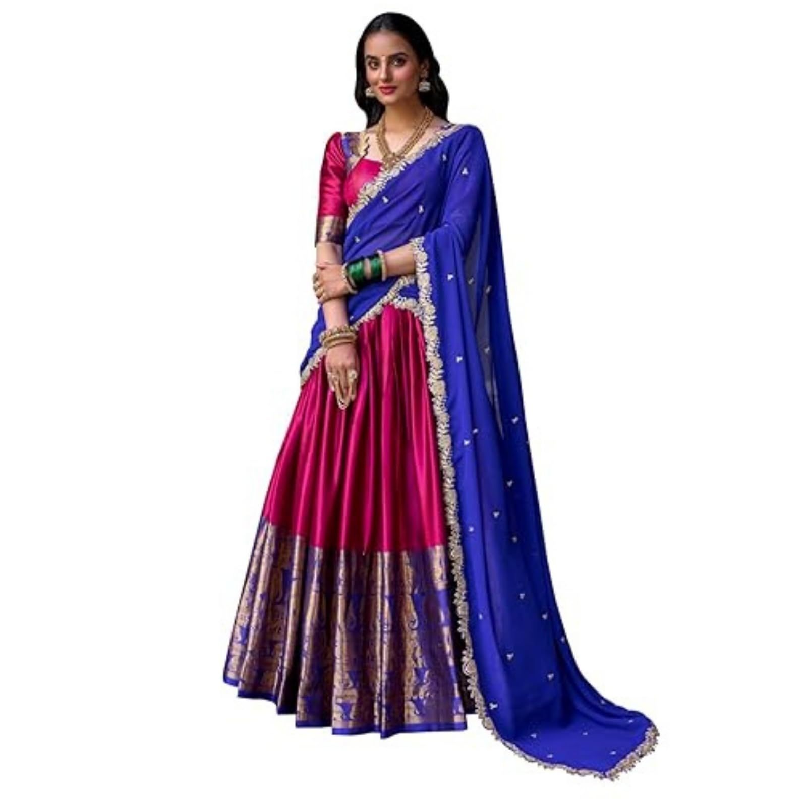 Women's Narayan Pattu with Zari Weaving Work lehenga choli-image-49
