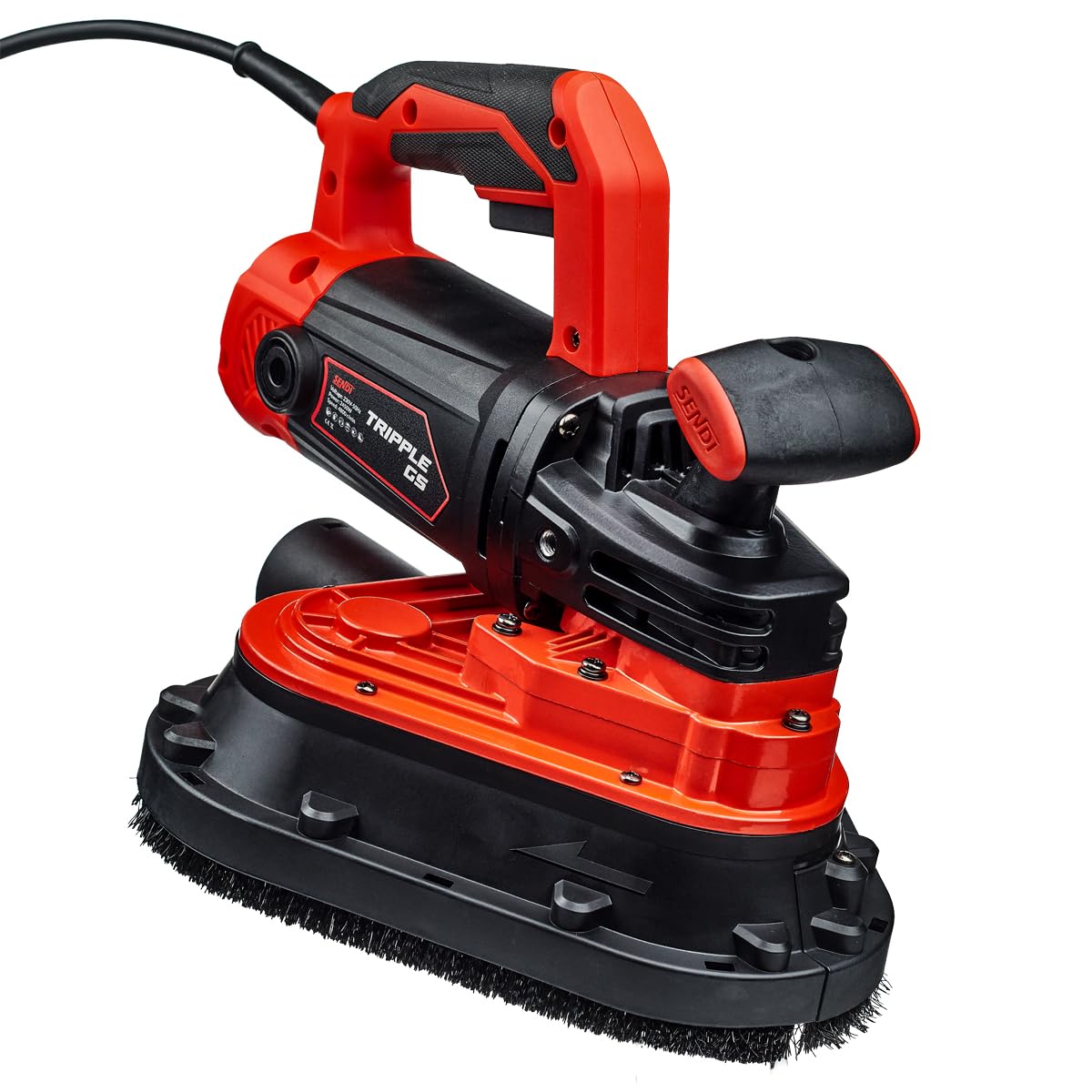 SENDI TRIPPLE GS - Ponceuse de surfaces telles que le béton, l'adhésif, la peinture, etc. - Trois axes rotatifs interchangeables - Moteur puissant - 2450 W et 230 V - Avec polissage