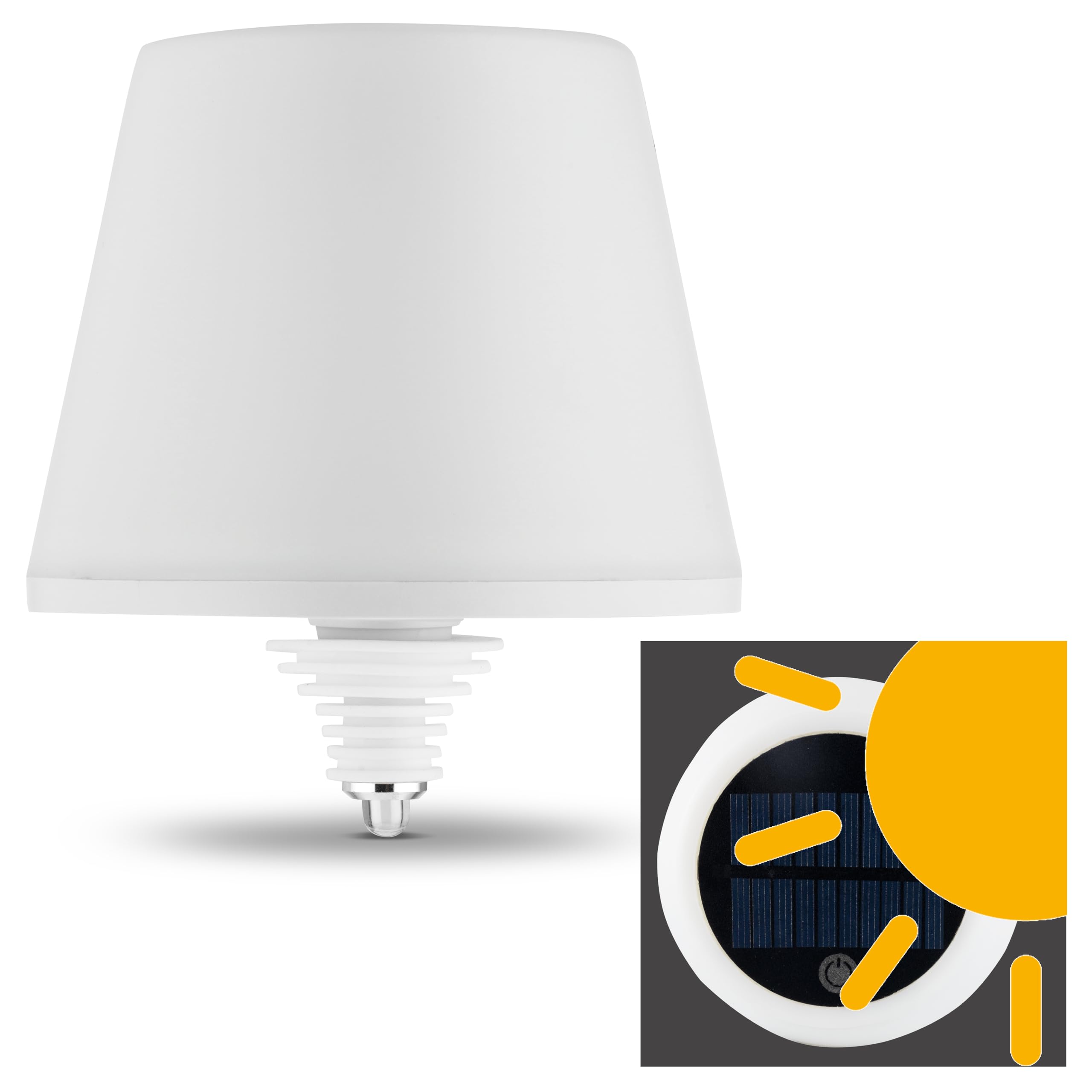 REV LAMPRUSCO SOLAR Akku Flaschenlampe – Tischlampe kabellos 130lm 2W 4000mAh – Flaschenlicht dimmbar in Warmweiß & IP54 spritzwassergeschützt - Touch Tischleuchte für innen & außen