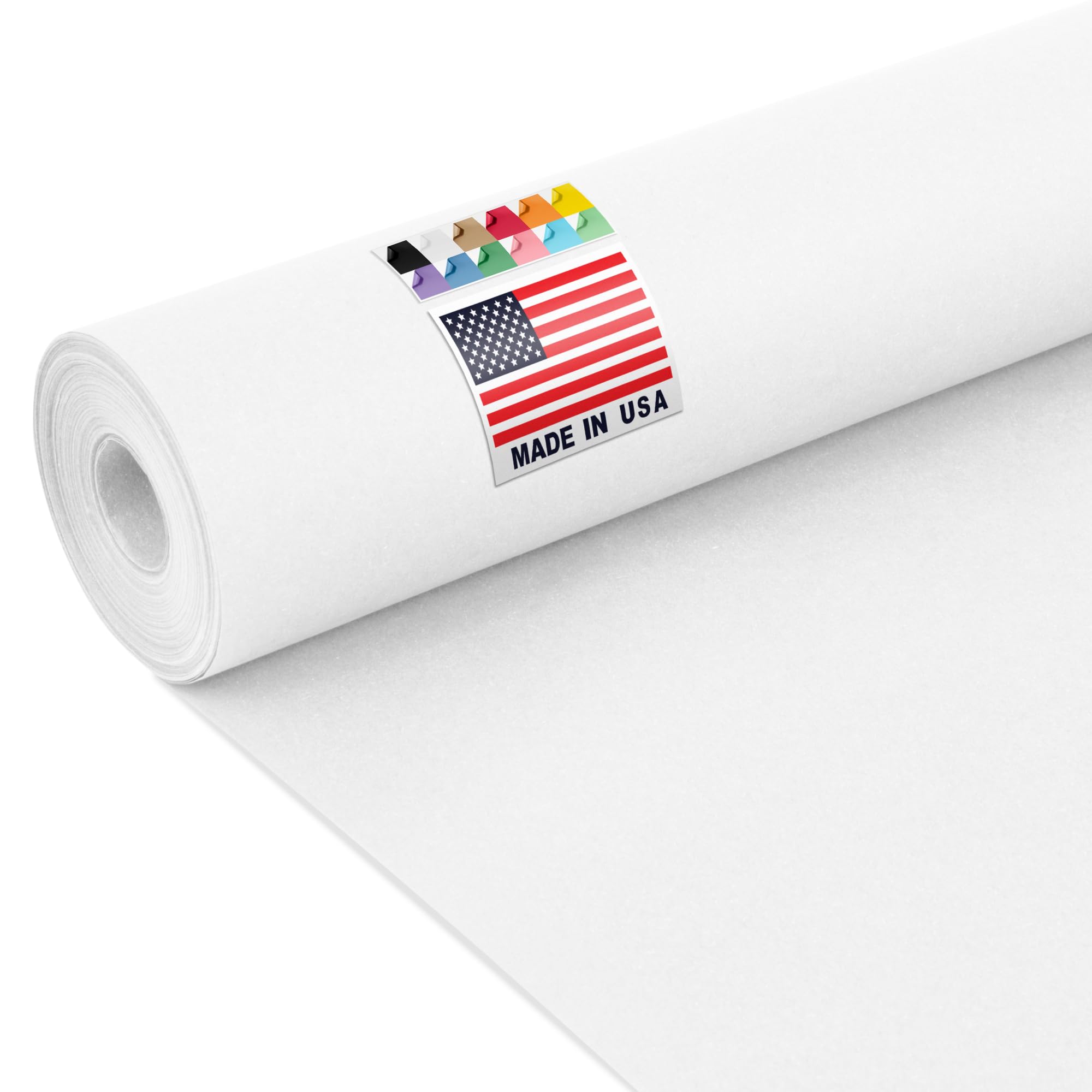 Rouleau de papier kraft blanc de 61 cm x 3048 cm (30,5 m), épaisseur de 20,4 kg, papier artisanal pour école, papier coloré d'art, emballage cadeau, papier d'emballage pour déménagement