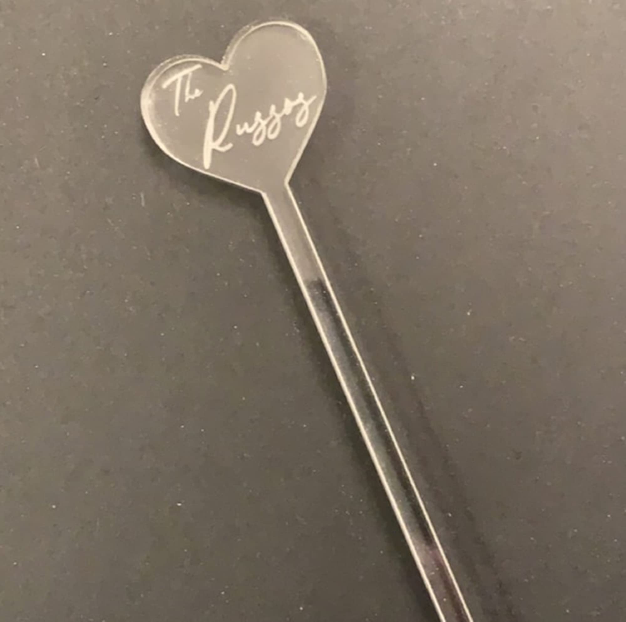 XIAOYUE 20pcs of Blank Acrylic Drink Stirrers,Hearts Acrylic Personalized Drink Stirrer,Stirrer For Birthday Party, Wedding Drink Charms (Clear)