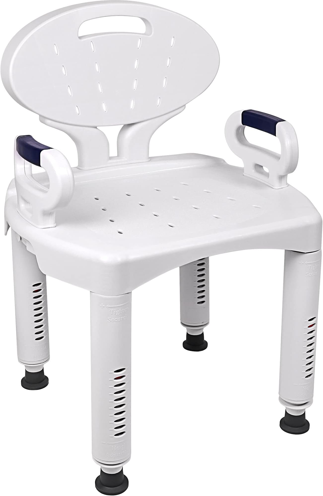 Amazon.com: Vaunn Medical Wide Shower Chair Bathtub Seat with Armrests and Back, Supports up to ...