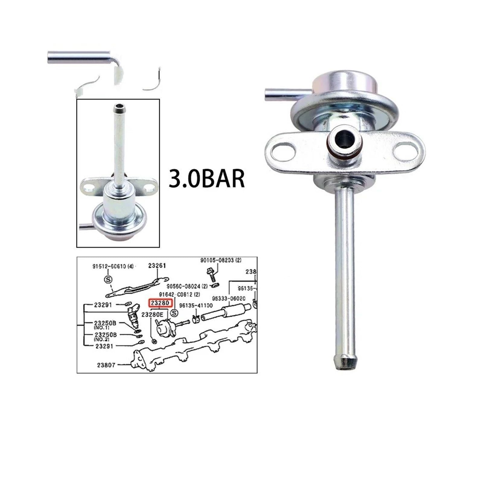 Regulator ciśnienia paliwa,Compatible With LEXUS,for ES300