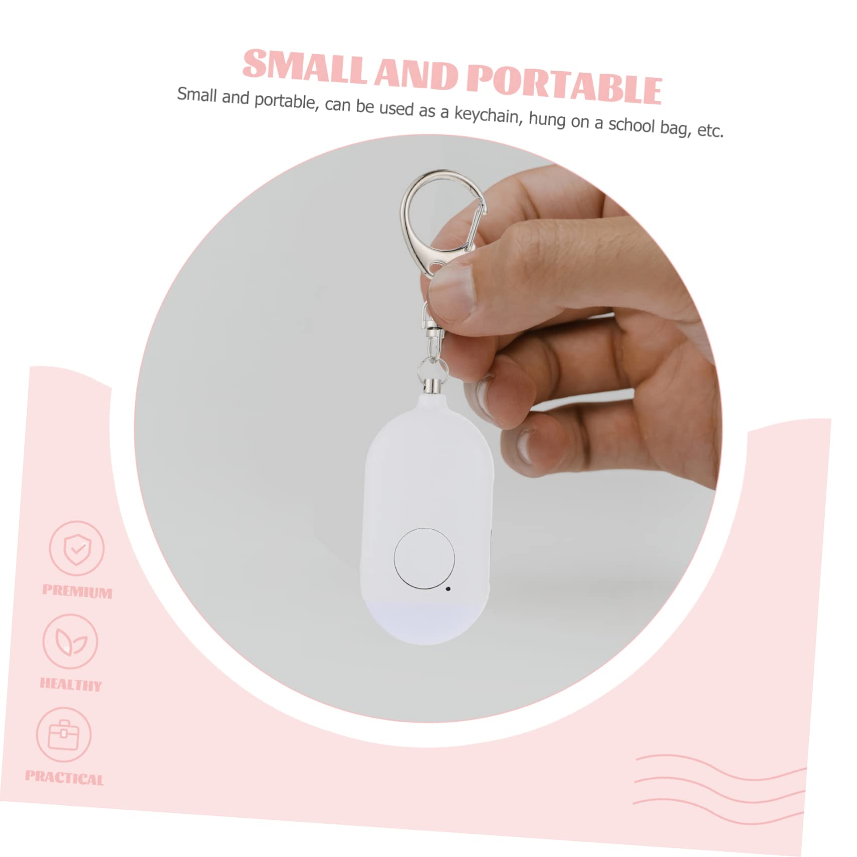 OSALADI 3ensembles Alarme Personnelle Rechargeable avec Torche LED Alarme De Sécurité pour Femmes Personnes Âgées Et Étudiants Idéale pour Activités Extérieures Et Sécurité