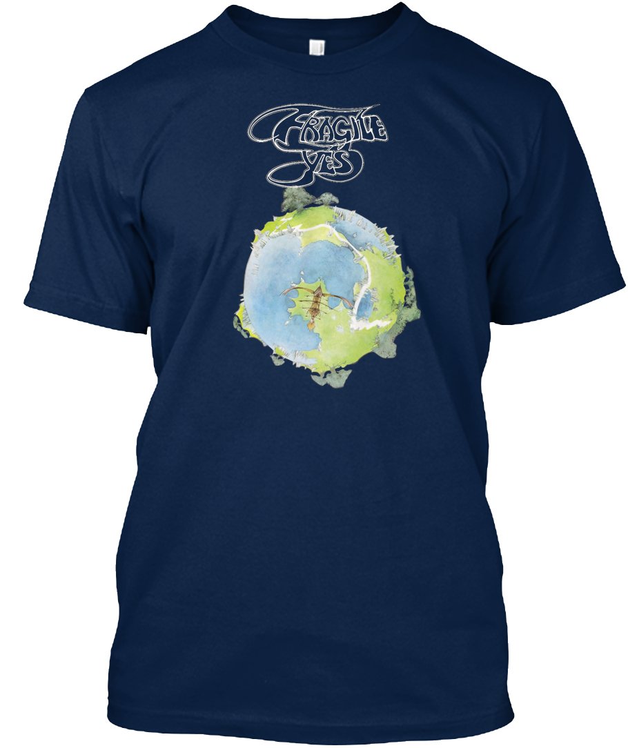 YES-Fragile Tshirt - S - Navy - Standard Unisex T-Shirt