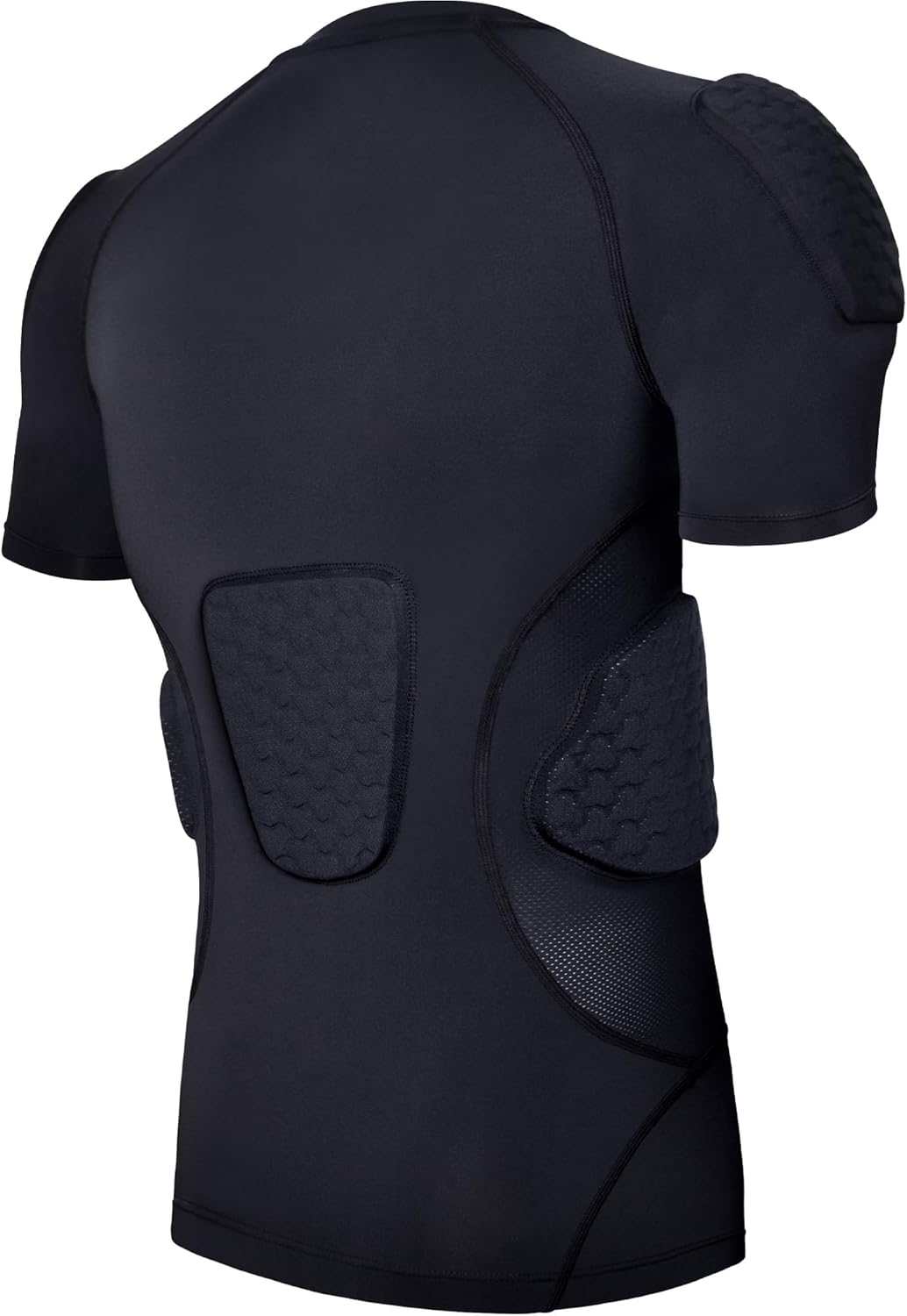 COOLOMG Youth Padded Compression Shirt Football Rib Protector Undershirt Rugby Shoulder Chest Back Protection - Image 2