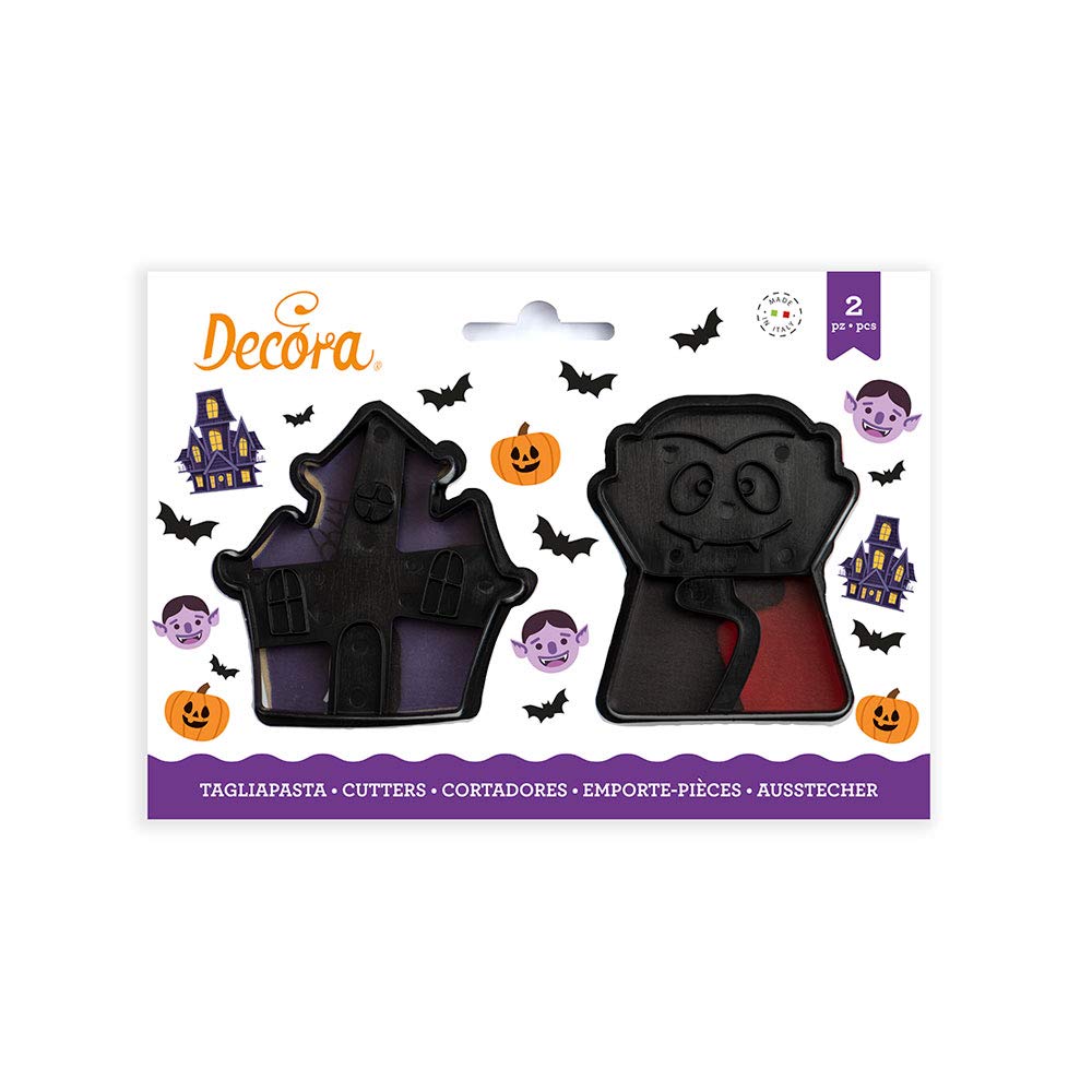 DECORAVampire Plastic Cookie Cutters 6/8 X H 2,2 cm Set of 2 Pcs