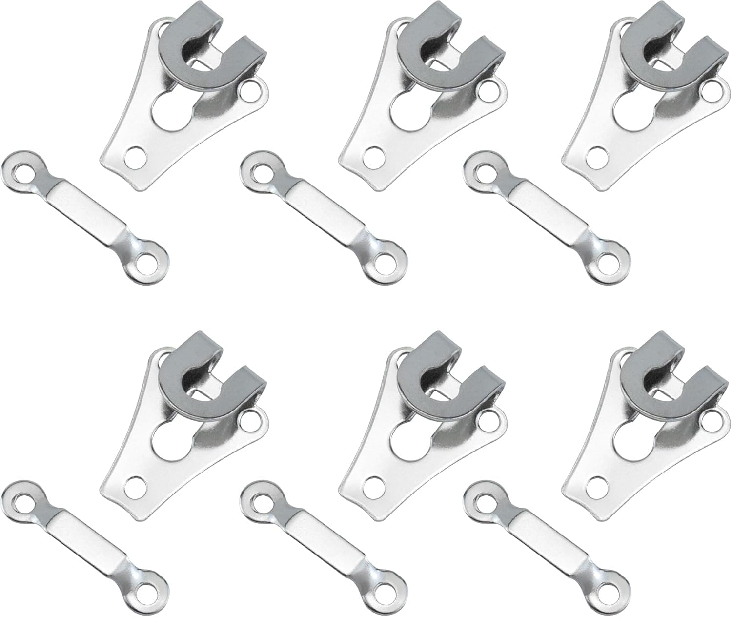 Dxbnezbc Silver 20 Pairs Hook And Bar Fasteners, Trouser Hook And Bar Sewing Hooks And Eyes Sew On Eye Fastener Closures For Repairing Trousers, Sewing, Skirts, Fashion Clothing, Arts & Crafts Project