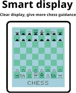 Electronic Chess Set with AI Interaction, LCD Smart Display, Voice Guidance, Automatic Save, and 100 Endgame Exercises for Chess Enthusiasts